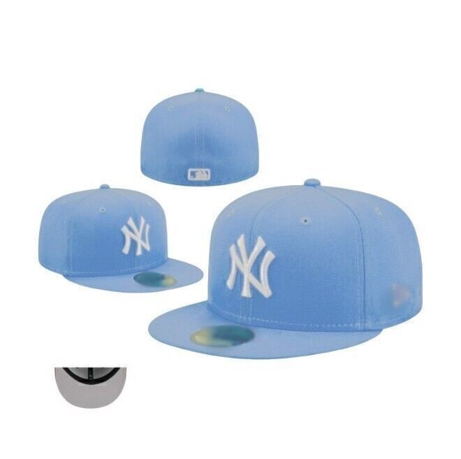 York Yankees Basic New 59fifty Fitted Hat NY Baseball Era Men’s Cap MLB Stitche