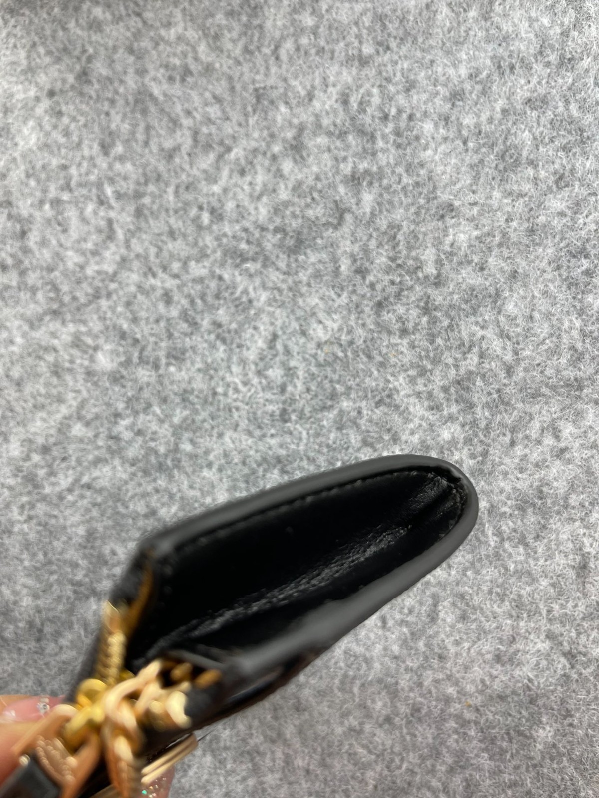 COACH Signature 88208 Mini Skinny Id Case Crossgrain Leather Brown/Black W/Box