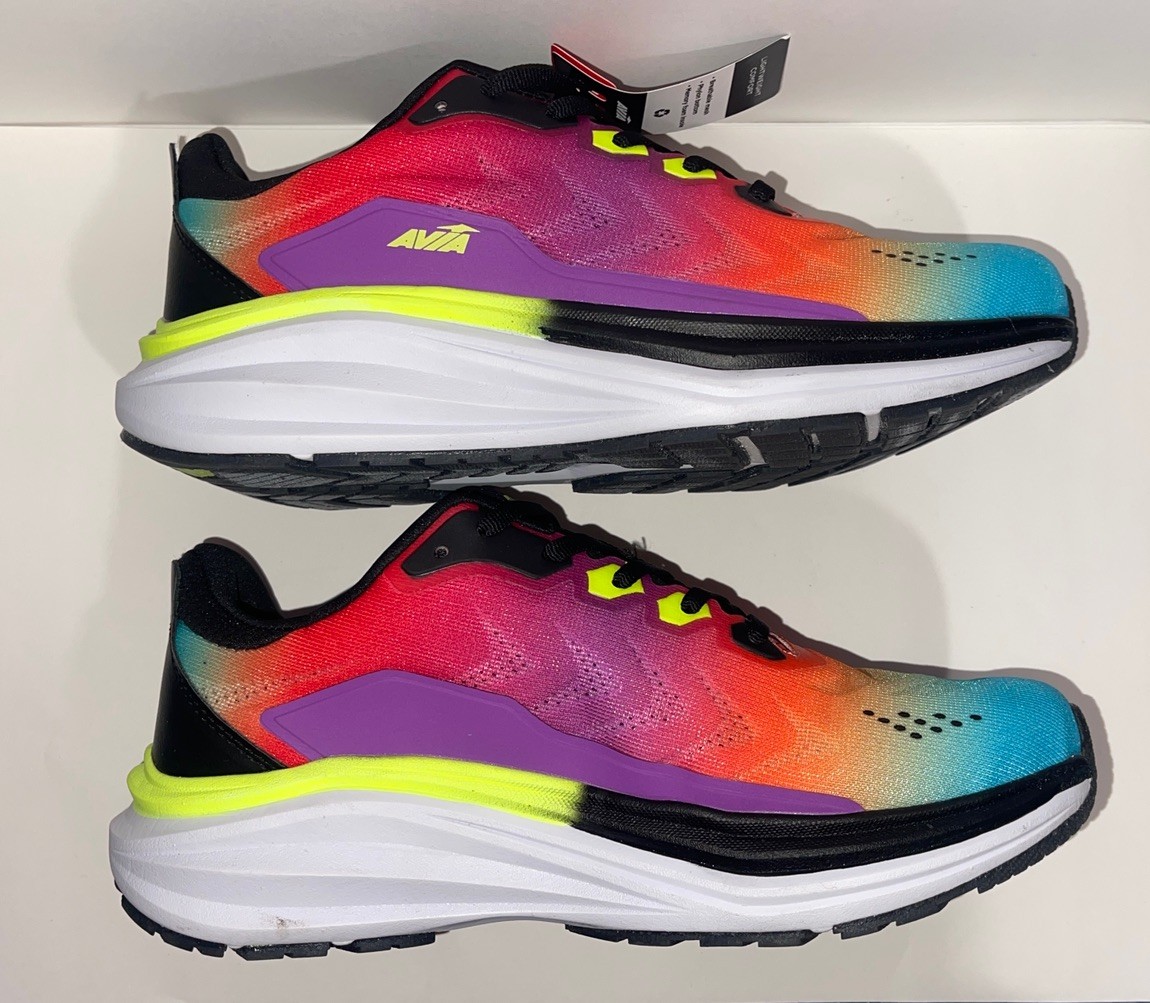 Avia AVI-MOVE Memory Foam Running Shoes Women’s Wide L9/R9.5 Multicolor Sneakers