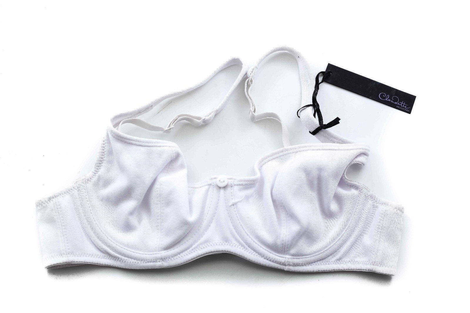 LOVE CLAUDETTE COOL COTTON UNLINED SWEARTHEART DEMI BRA WHITE Lengerie Intimates