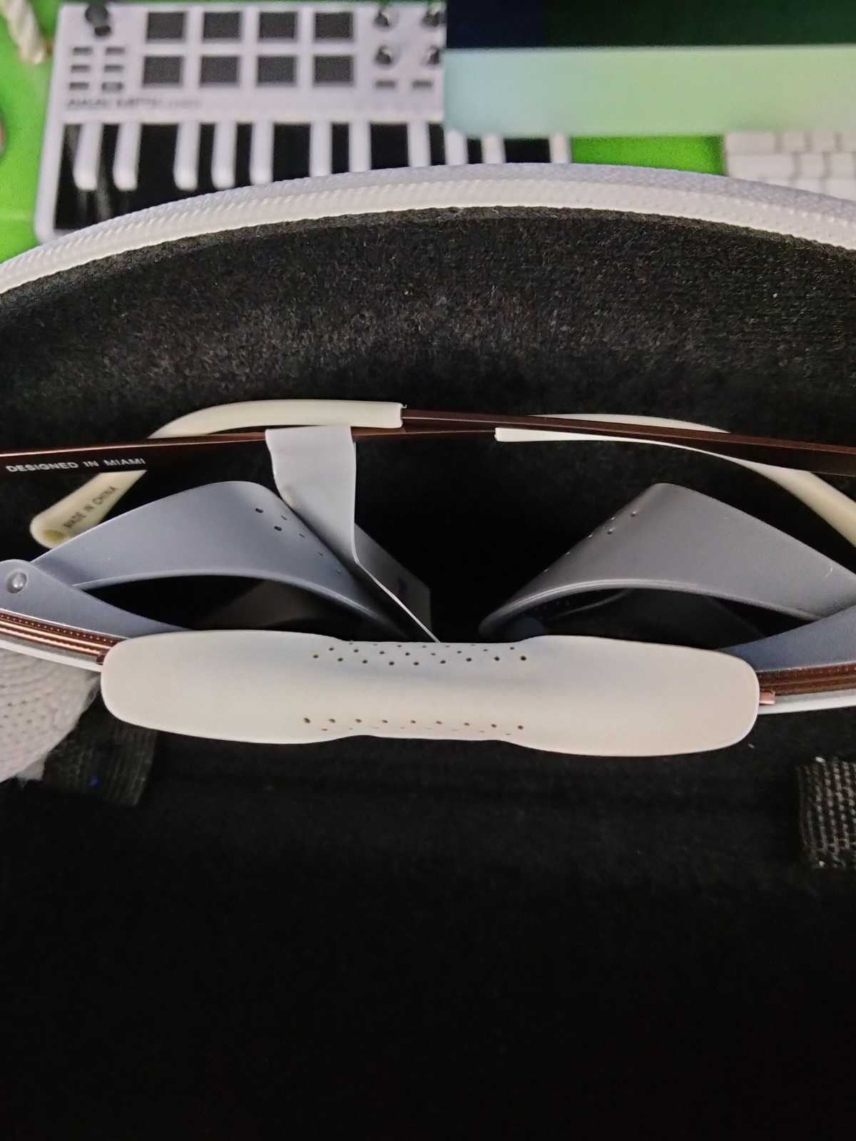 TechnoMarine Unisex Polarized Sunglasses Silver Mirror Beige WHT Trim TR90 Frame
