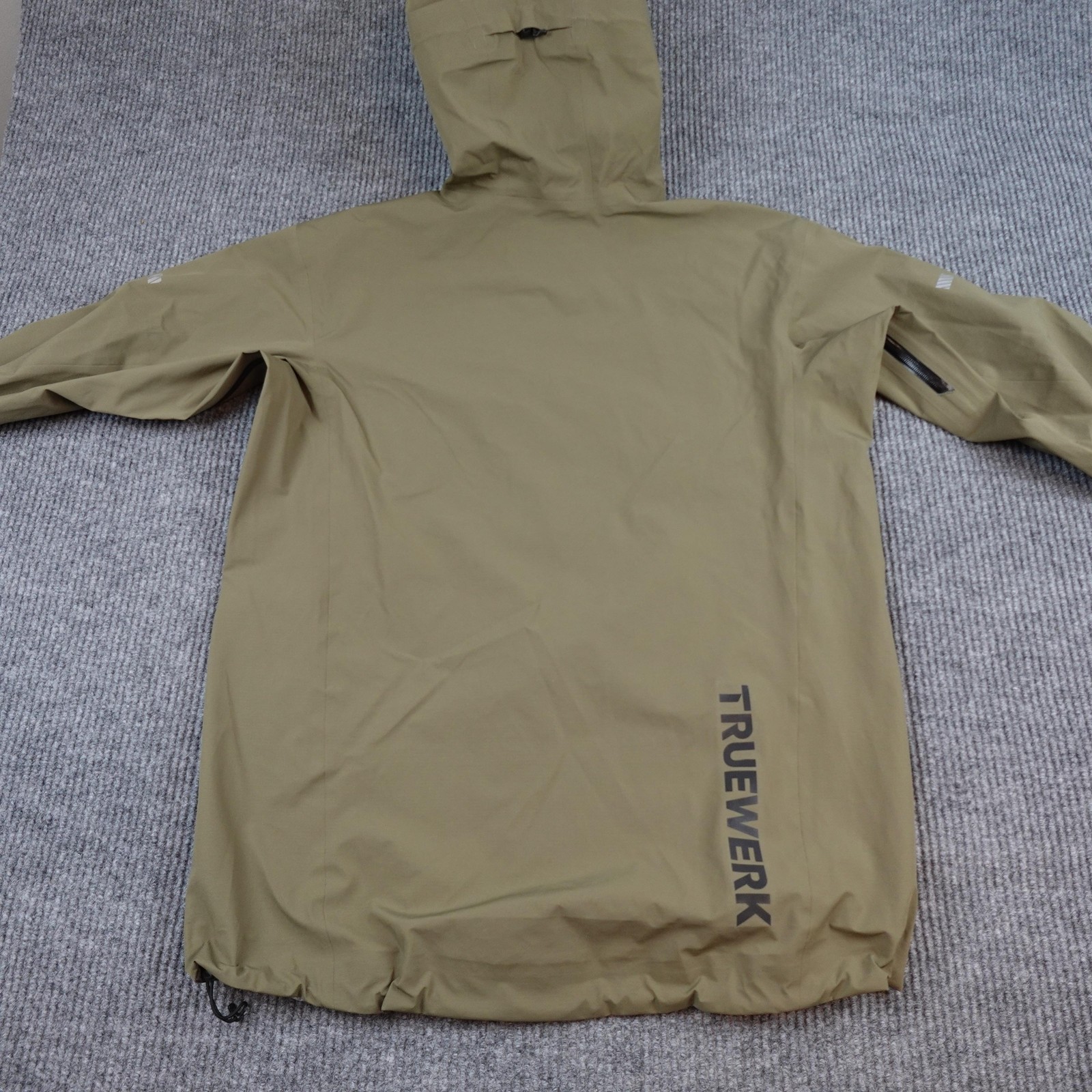 Truewerk S2 Stormshell Jacket Mens Large Green Hooded Waterproof