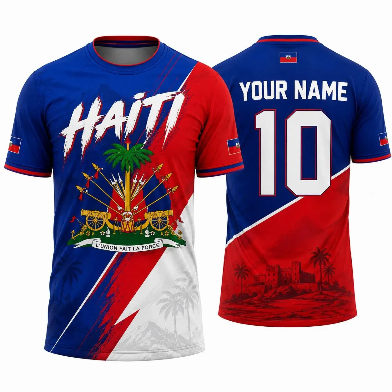Haiti Soccer Football Shirt, Haitian 3D Shirt reprint VK13565