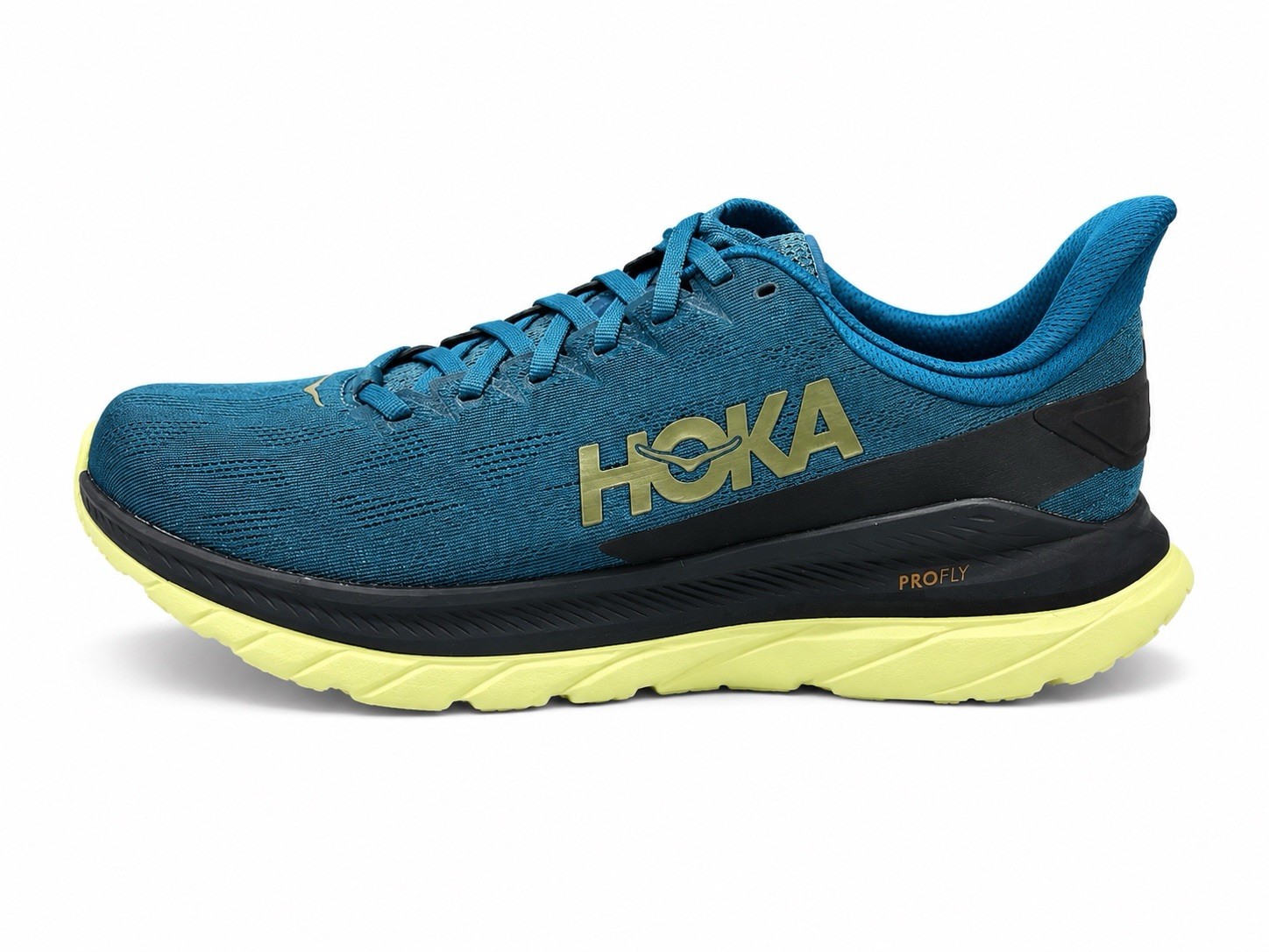 HOKA ONE ONE Mach 4 Men’s Size 10 Blue Coral Black Running Shoes Sneakers