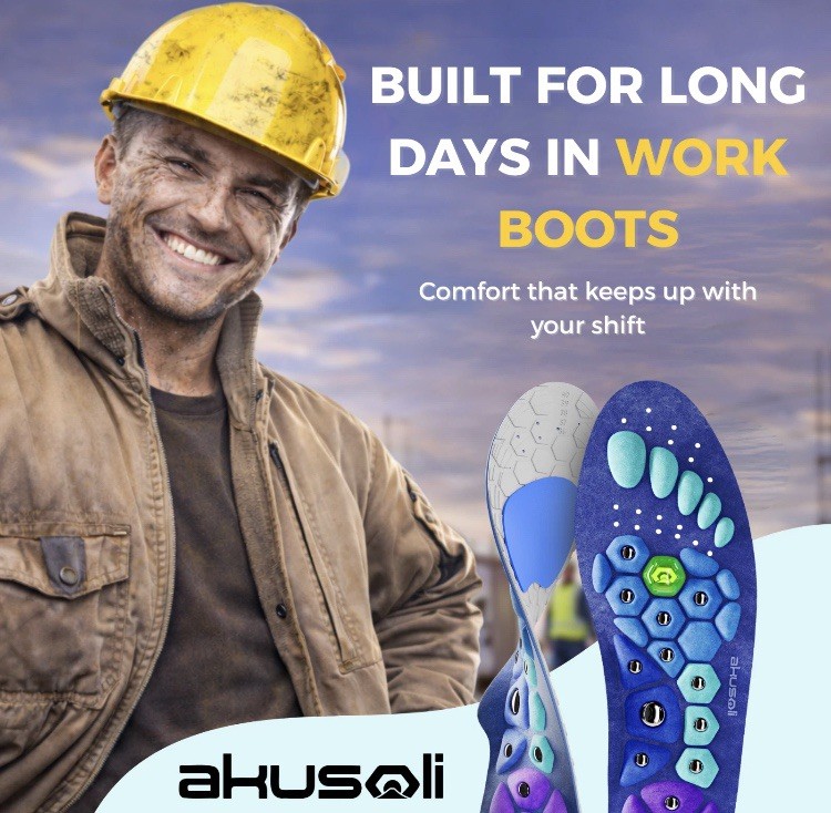 AKUSOLI Insoles for Men and Women – Support for Foot Pain Relief
