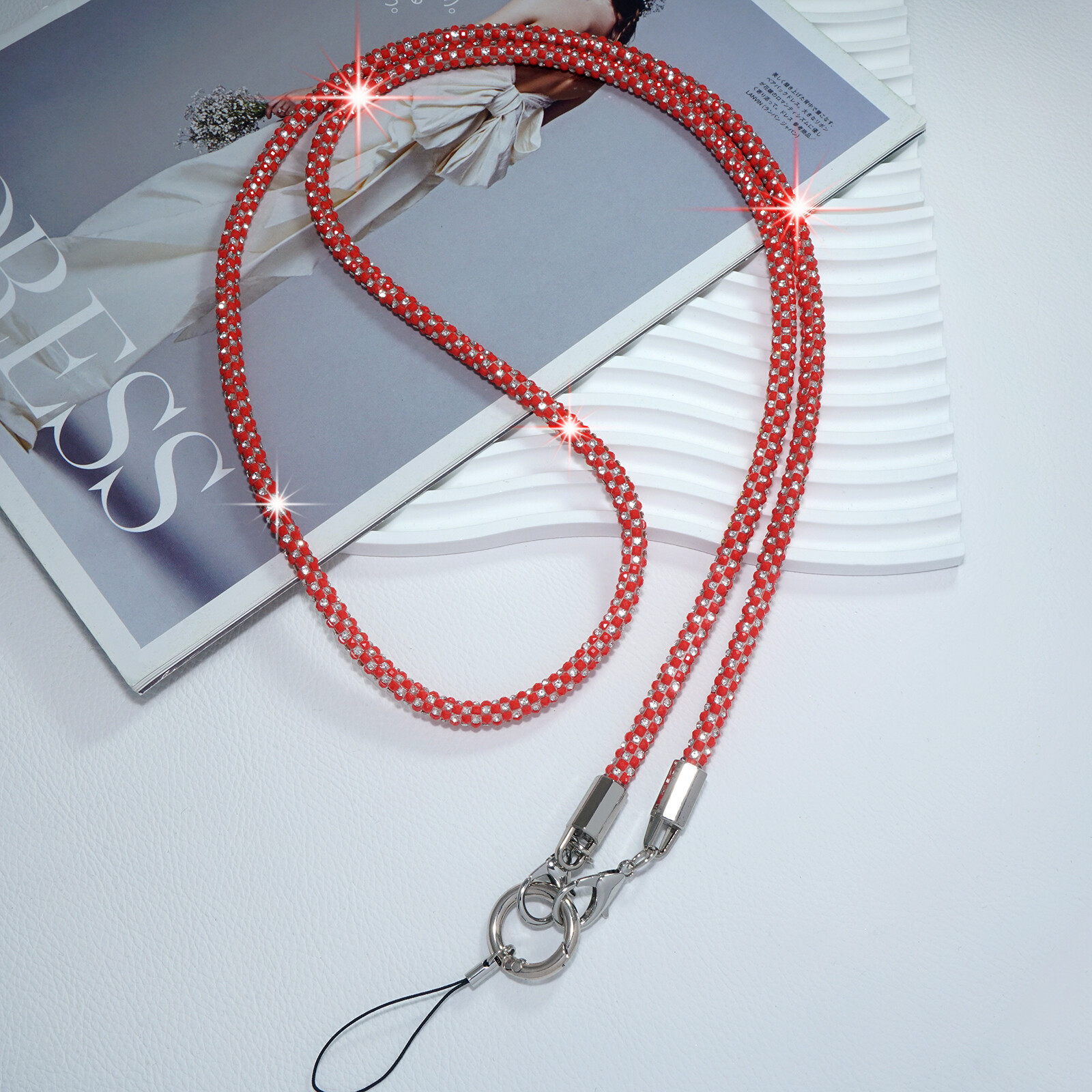 Adjustable Durable Multi-Color Stylish Rhinestone Phone Lanyard For Men Women