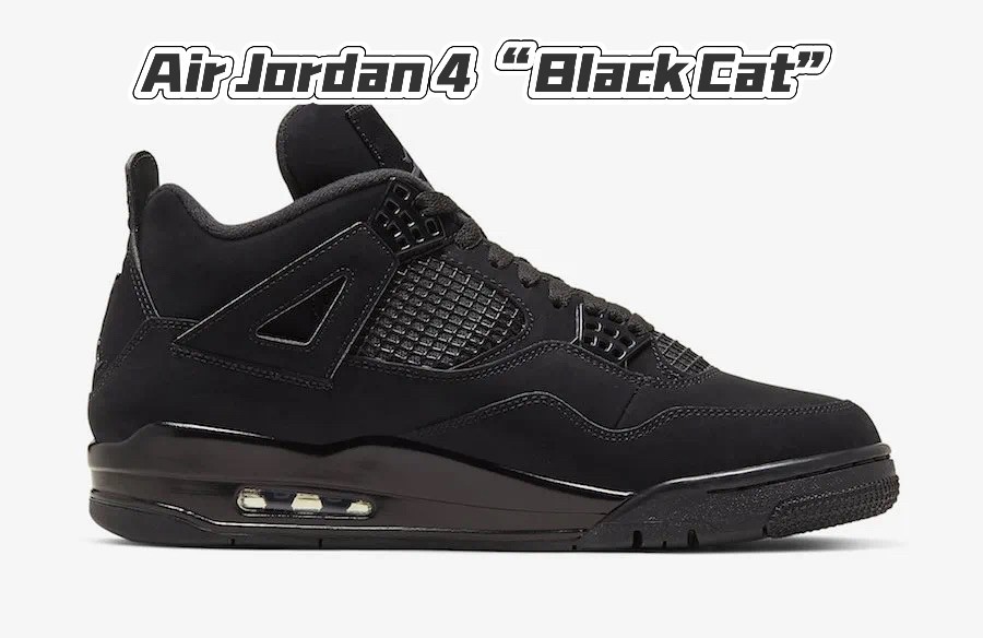 Jordan 4 Retro “Black Cat” Men’s Mid Top Basketball Shoes