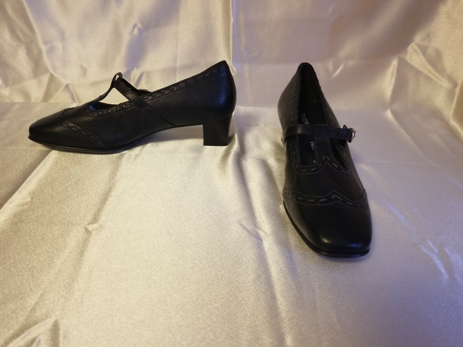 Theresia M “Joséphine” Black Leather Women Shoes. Size US 6.5 Euro 37.5 Uk 4.5
