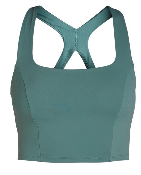 Avia Women’s Medium Support Square Neck Sports Bra Color Teal Multi- Sizes New