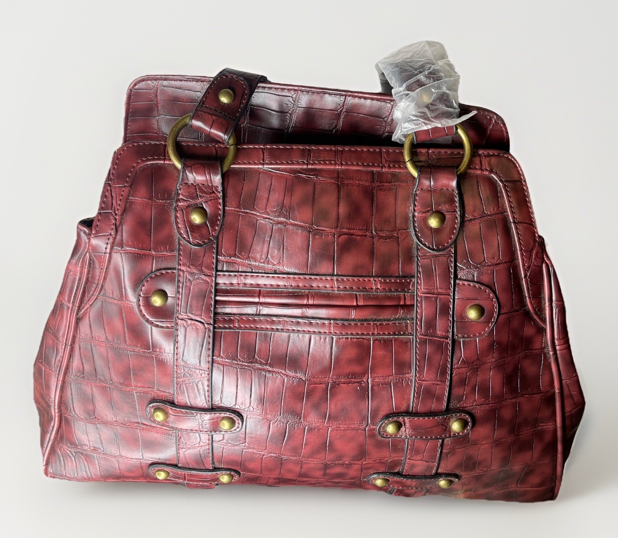 Croc Embossed HandBag By Randolph Duke ~NEW