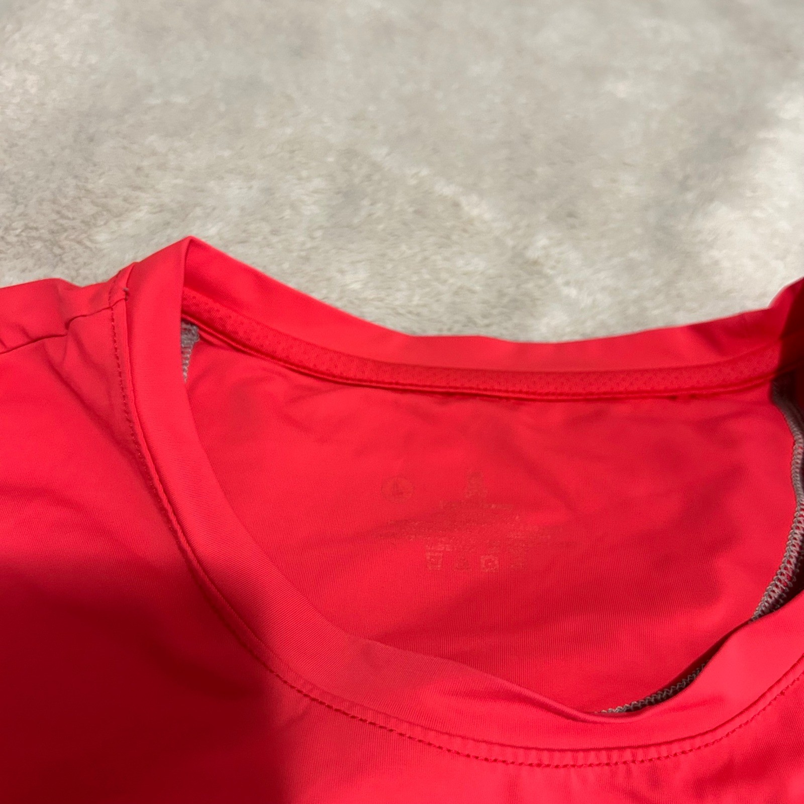 Psycho Bunny Performance T-Shirt Mens L Red Grey Mesh Activewear running jog