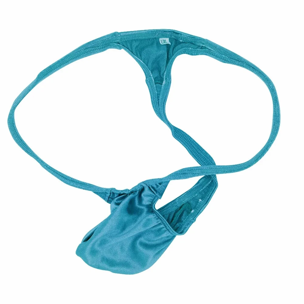 MENS BEACH BULGE SHINY GRAPE SMUGGLERS THONG-YELLOW-S/M 28-34