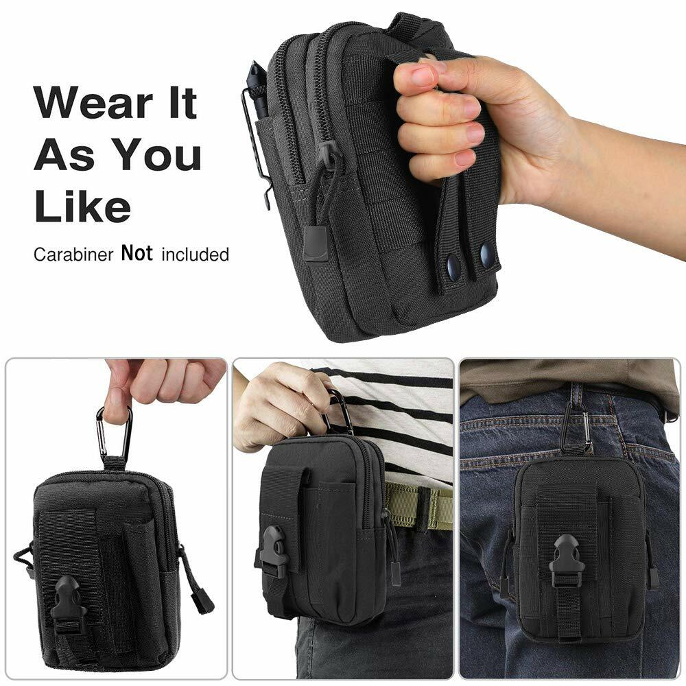 Tactical Molle Pouch Bag Waist Pack for Hiking Camping Cell Phone Holster Holder