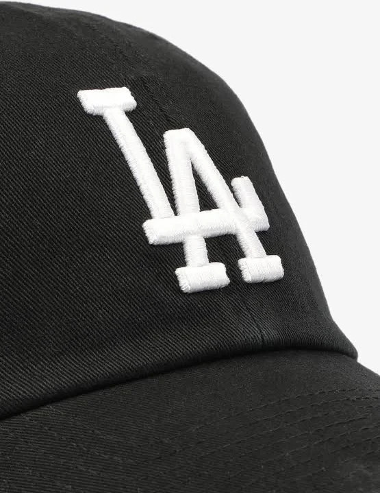 NWT 47 BRAND Los Angeles Dodgers ’47 Clean Up Strapback Hat Black/White