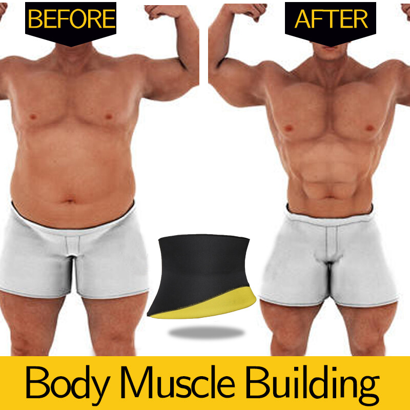 Men’s Fat Burner Tummy Slim Body Shaper Neoprene Sauna Sweat Belts Waist Trainer