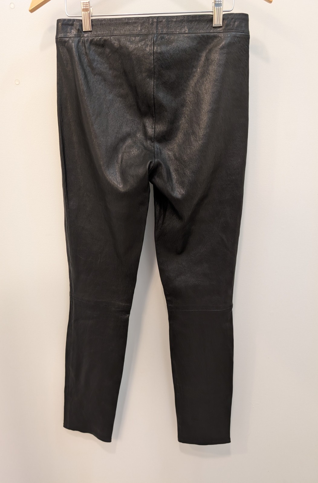 $1050 J BRAND L8007 SKINNY EDITA PULL UP LEATHER LEGGING PANTS WOMEN’S MED BLACK