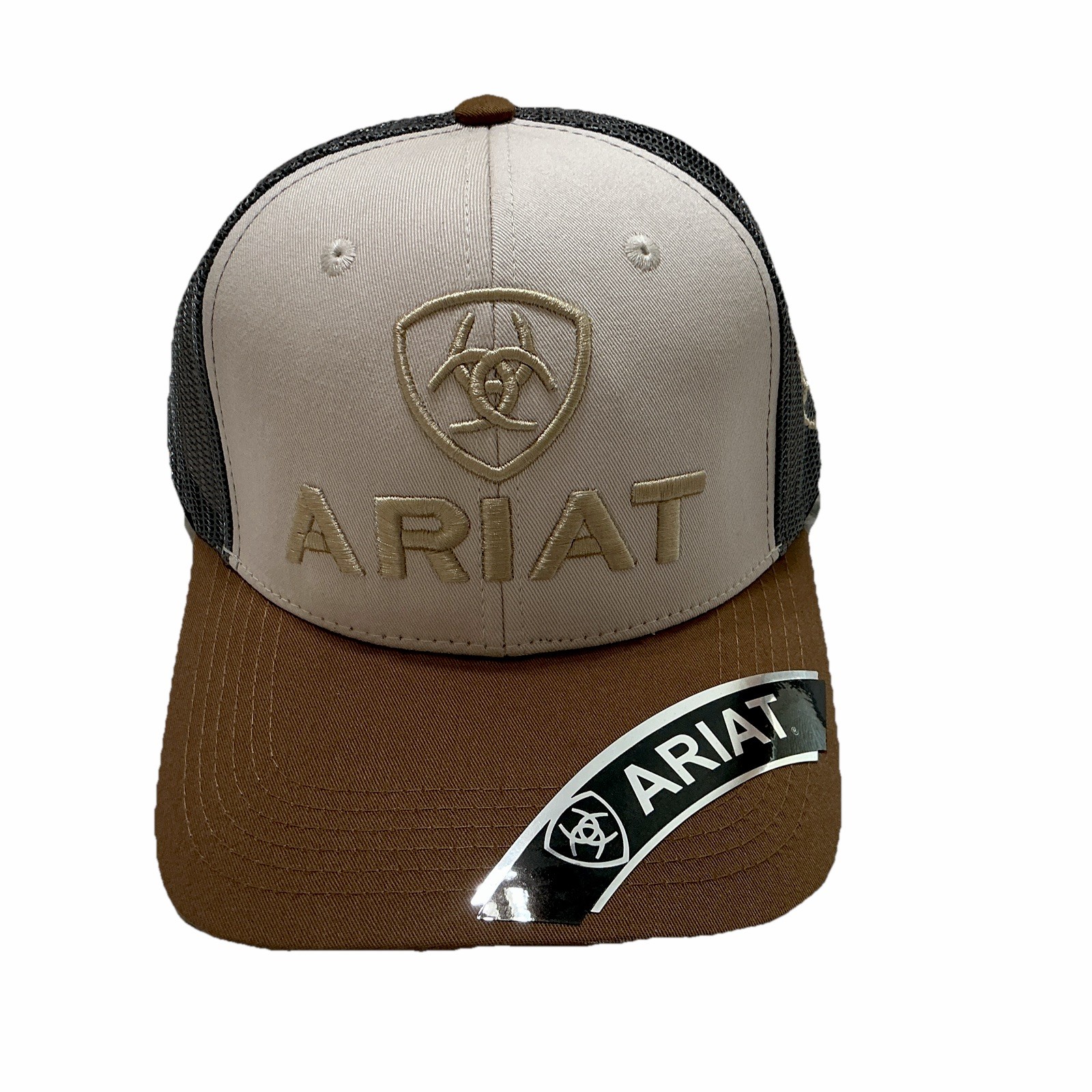 Ariat Mens B-Fit Shield Logo Mesh Back Snapback Cap Hat