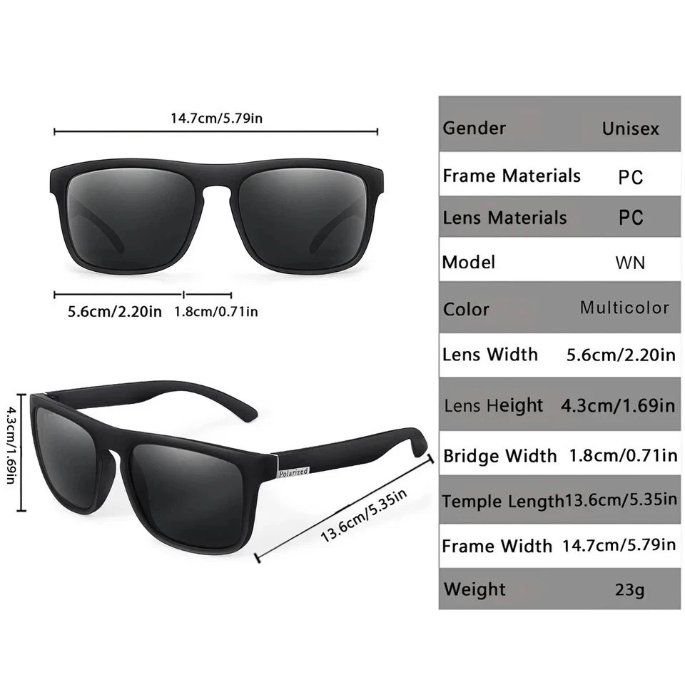 Square Polarized Sunglasses For Men Women Outdoor Sports Driving Glasses Golfing