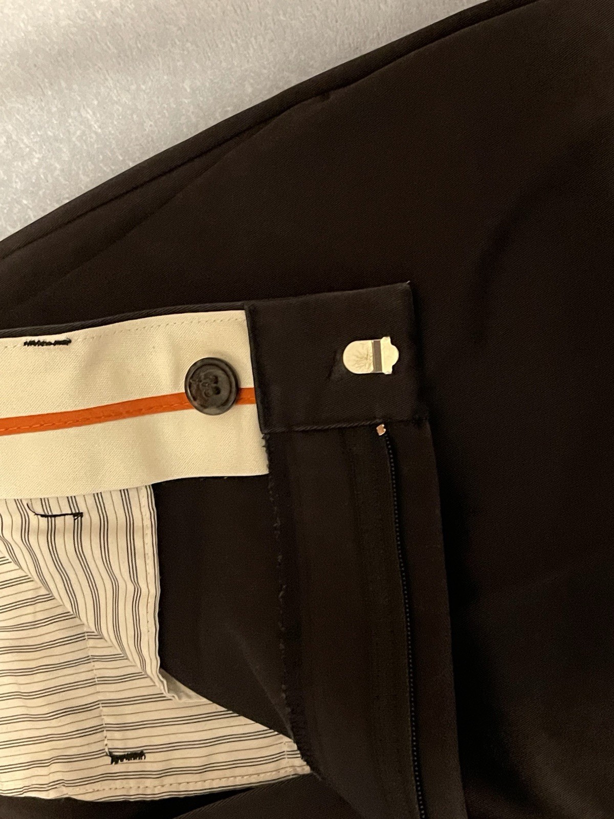 DOCKERS MEN CLASSIC FIT 32×30 DRESS KHAKI PANT D3 FLAT FRONT BLACK COTTON W WEAR