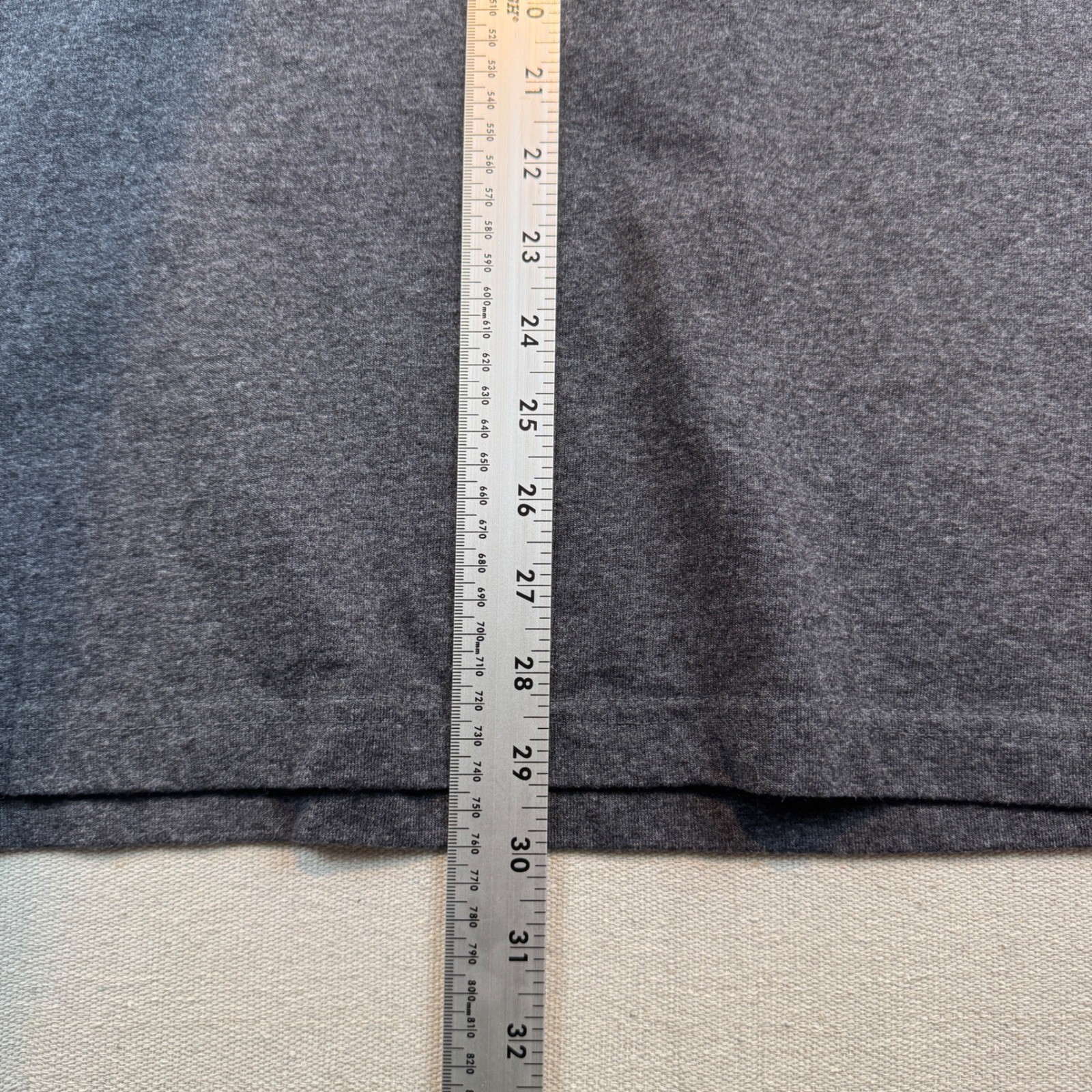 Carhartt Mens XL Loose Fit Long Sleeve T-Shirt Charcoal Grey Orange Sleeve Logo