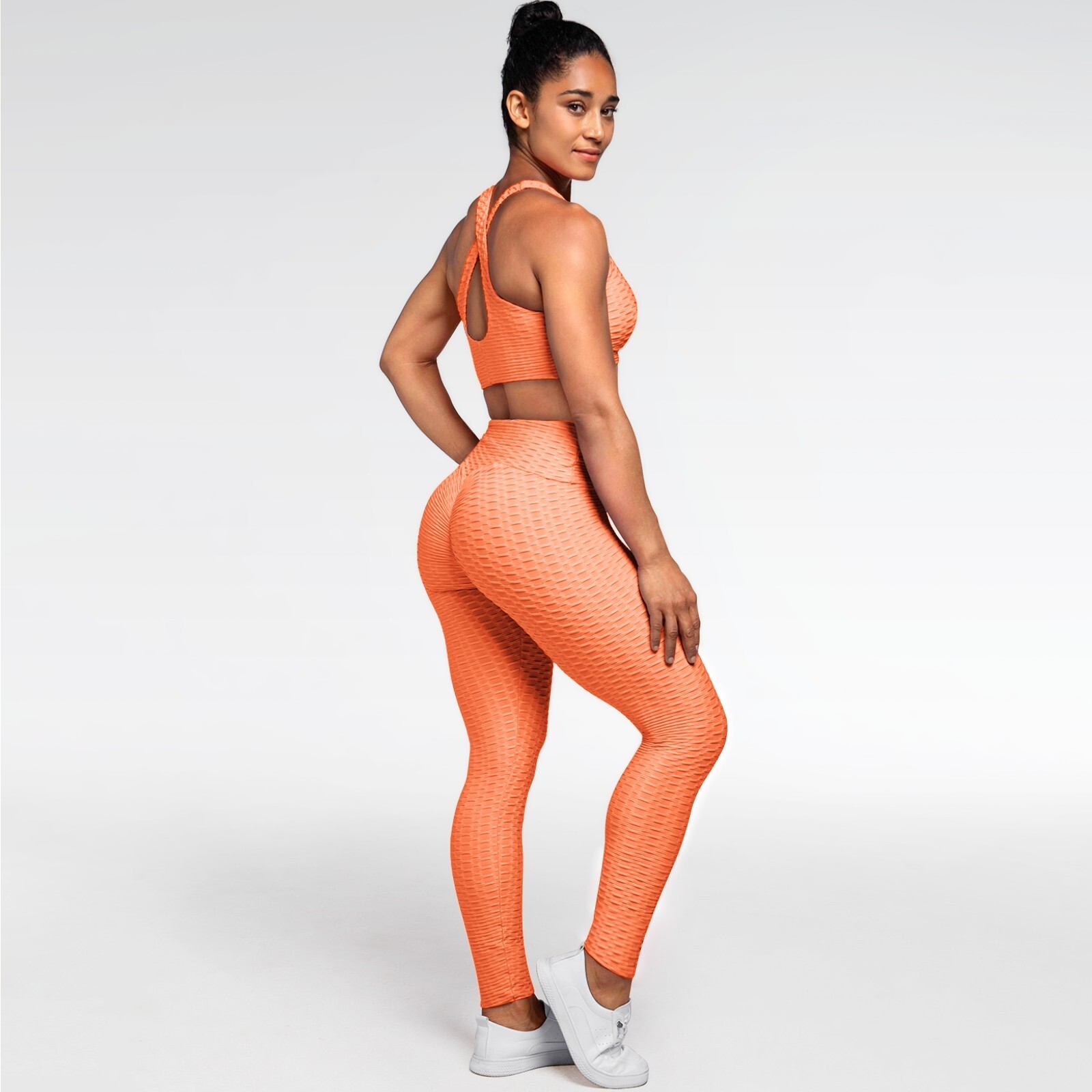 Women’s Butt Lifting Textured High Waist Ruched Scrunch Yoga Workout leggings