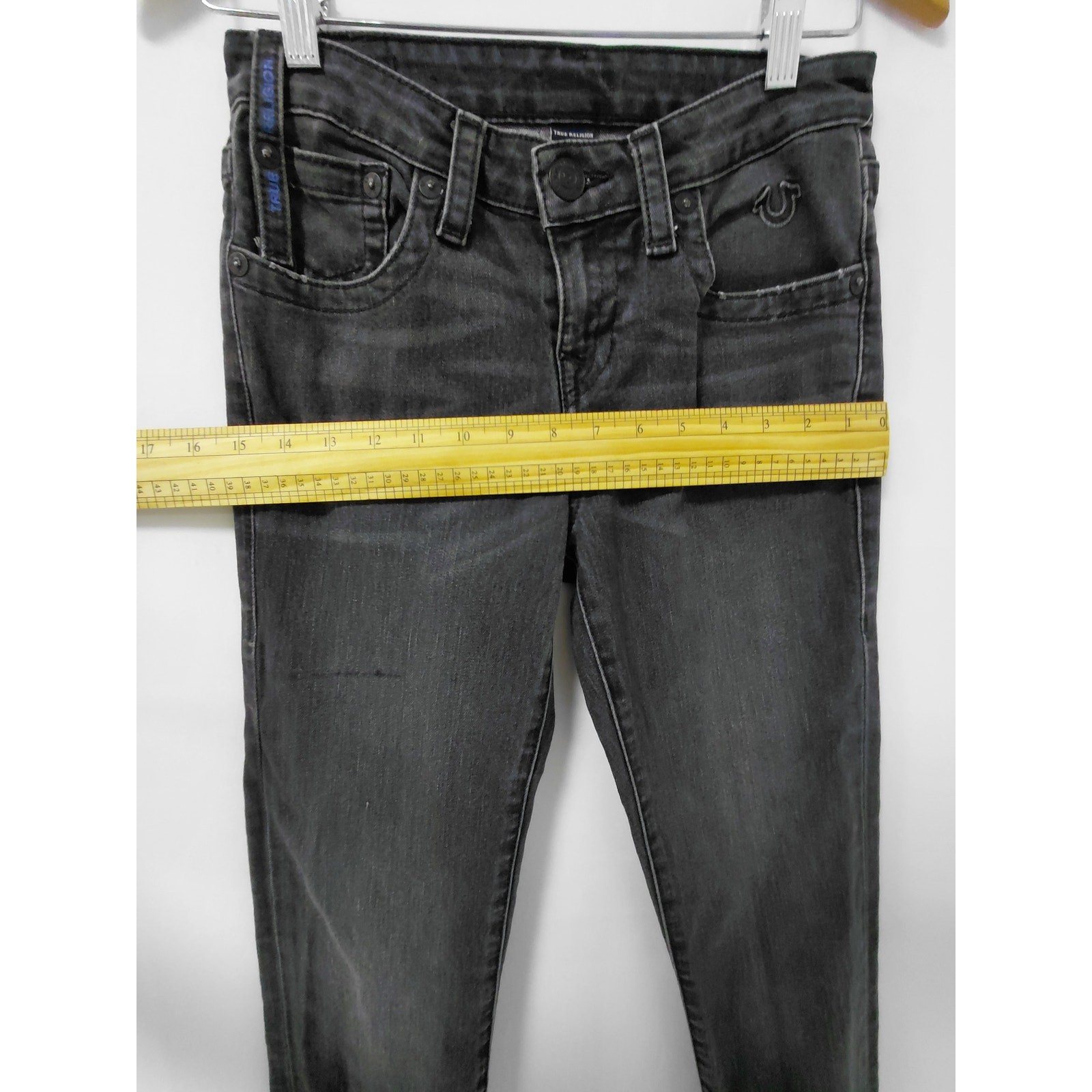 True Religion Gray Denim Jeans Mid (10-12 in) Regular Women Size 16
