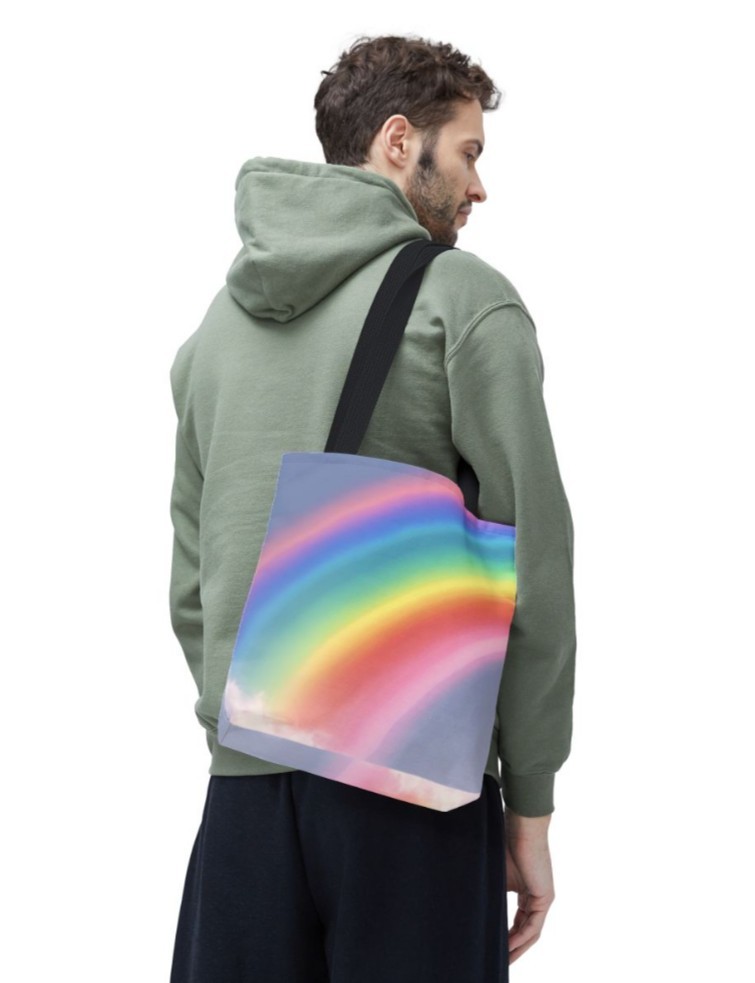 Tote Bag AOP Half Rainbow