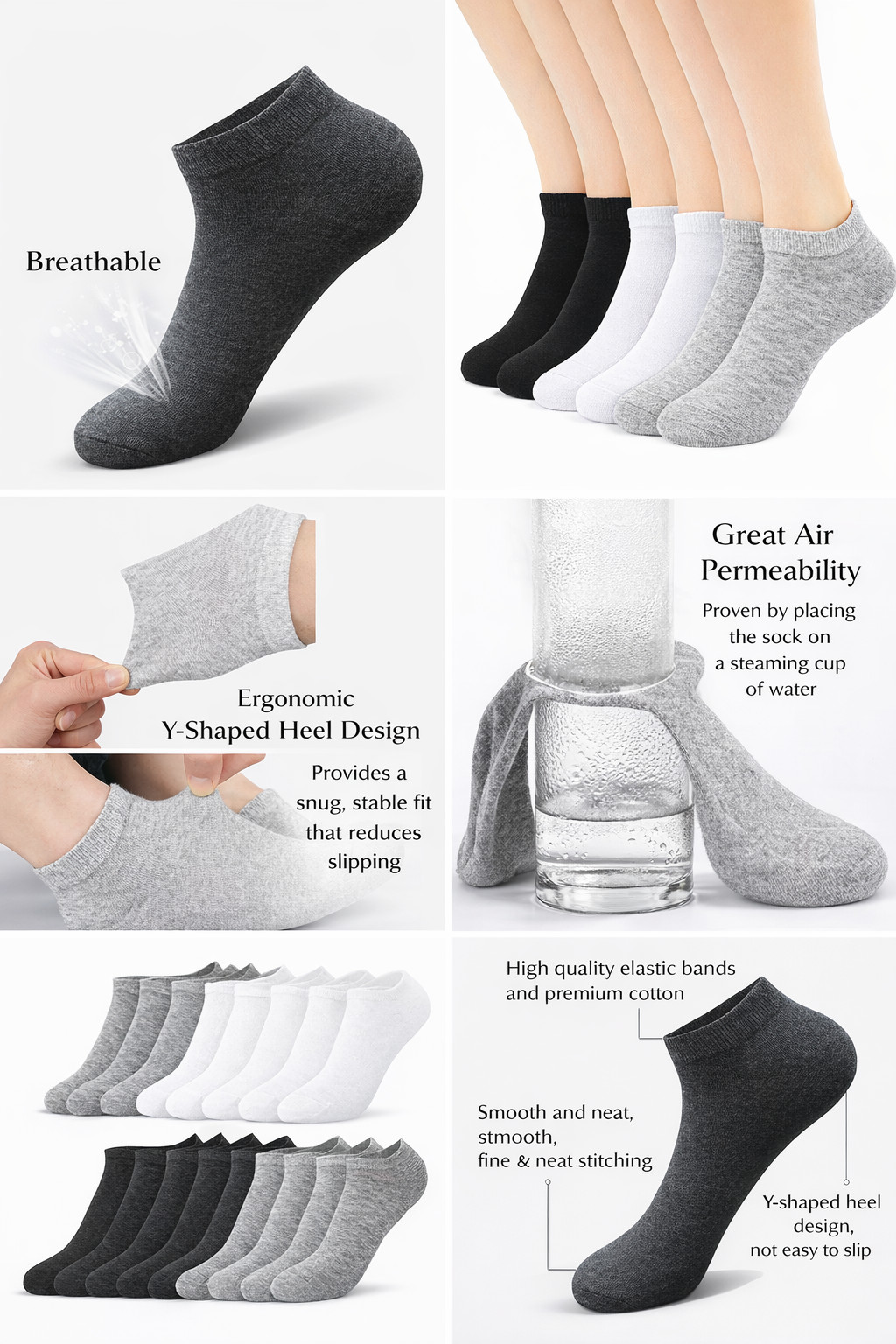 3-12 Pairs Mens Plain Solid Cotton Sports Ankle Athletic Socks Low Cut Size 8-12