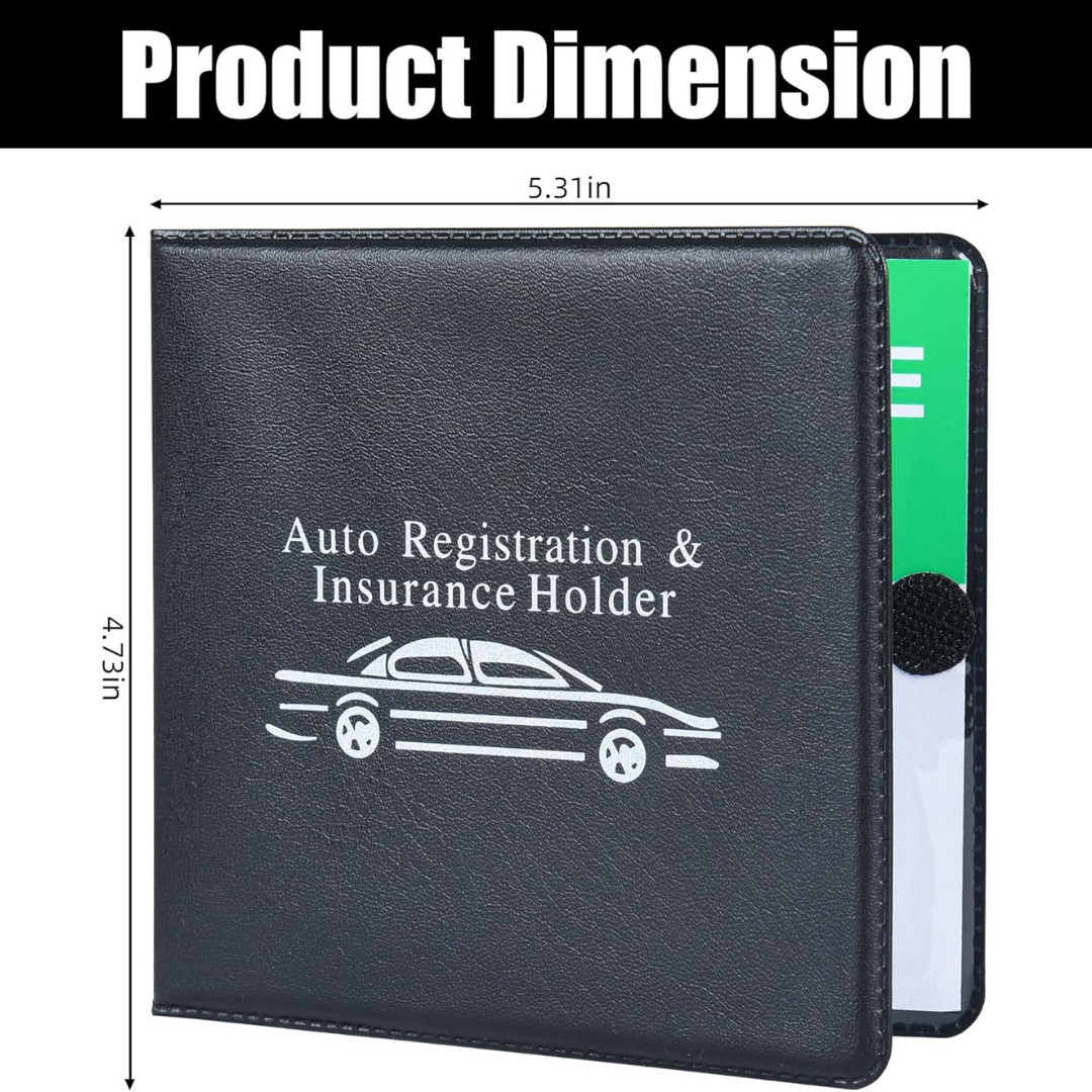 Auto Registration and Insurance Card Holder 2 Packs Car Document ID Holder Gl…
