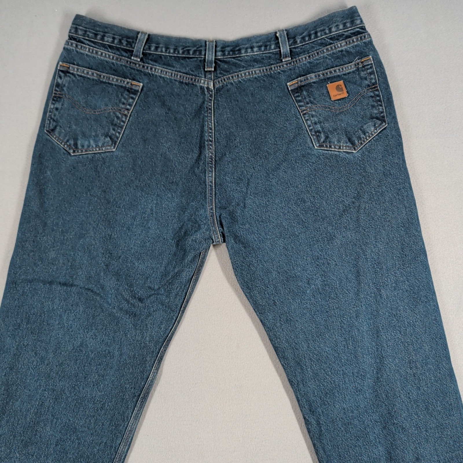 Carhartt Jeans Mens 48×28 Blue B460 DVB Relaxed Fit Workwear Denim Pants