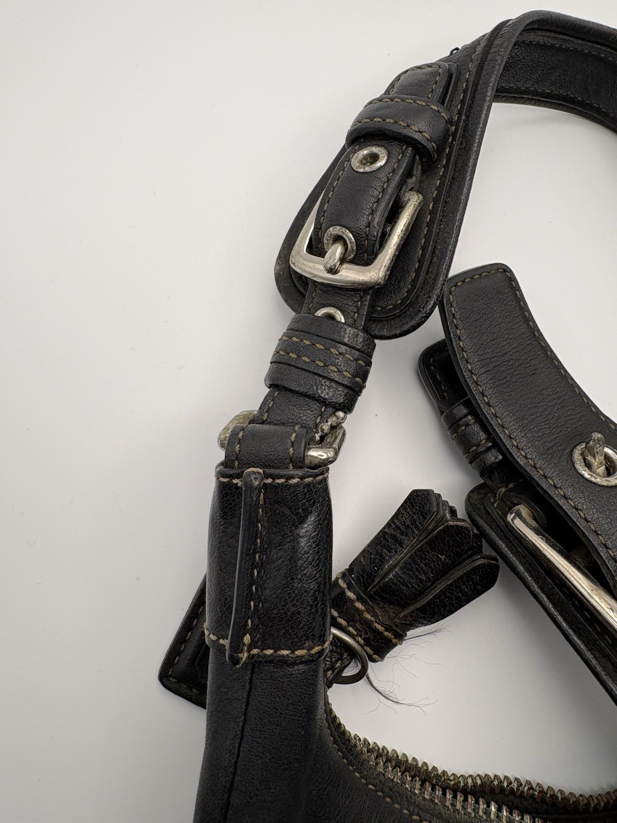 Coach 7462 Legacy Hamilton Black Leather Shoulder Bag Project/Replacement Parts