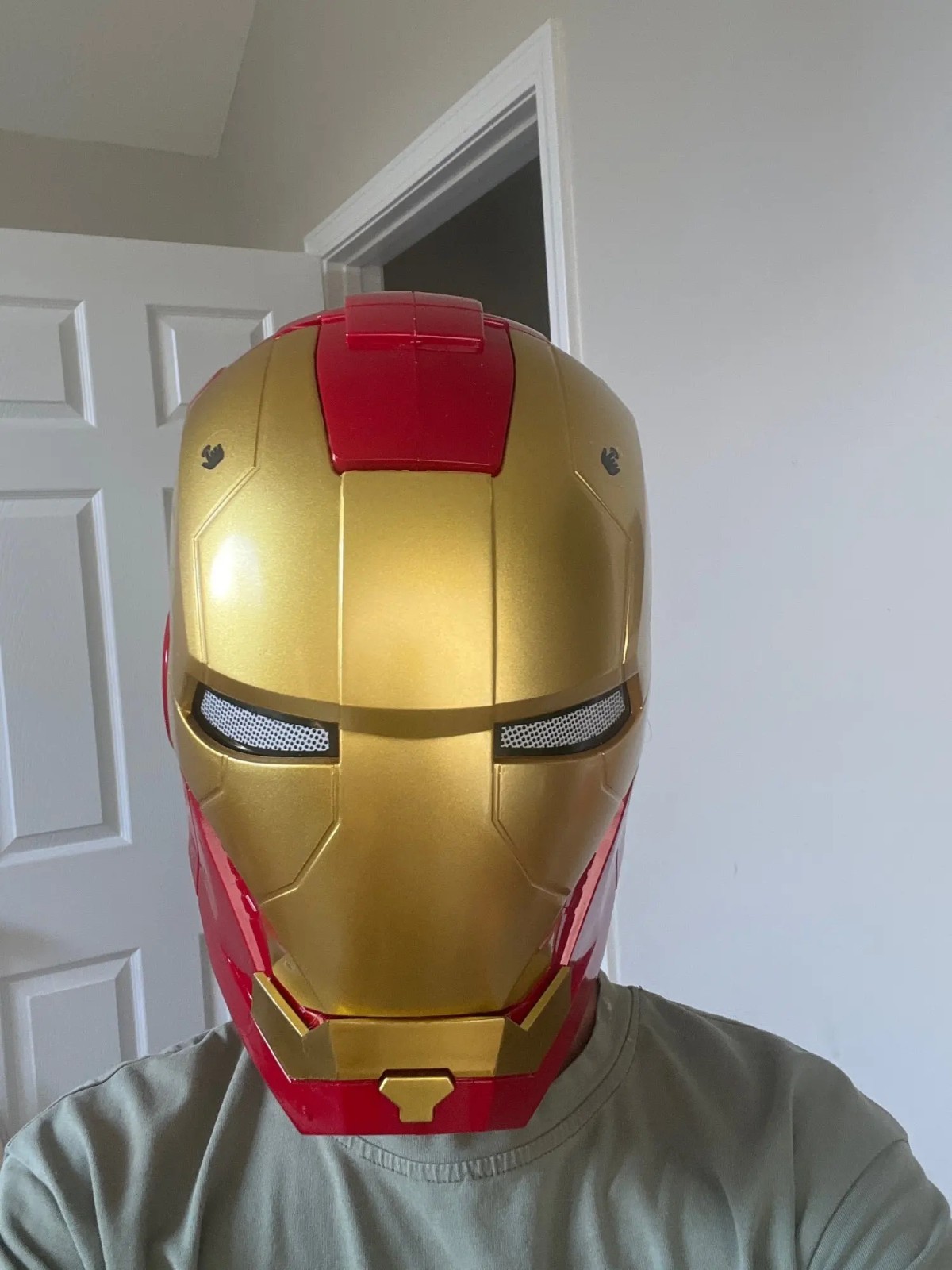 Iron Hero Electronic Helmet Wearable Auto Opening Mask LED Cosplay Adult