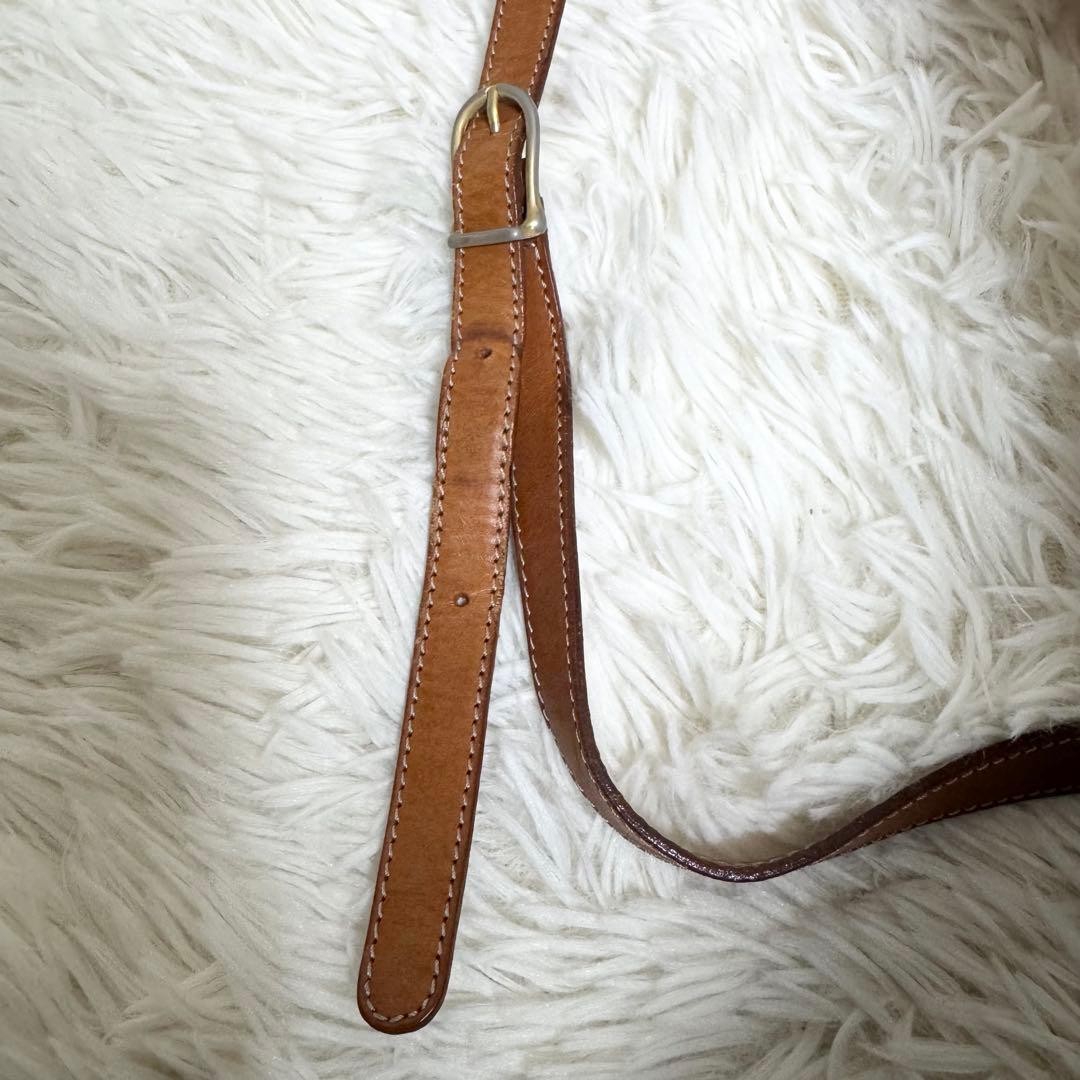 Celine Shoulder Bag Macadam Leather Crossbody Unisex Gold Gancini Japan