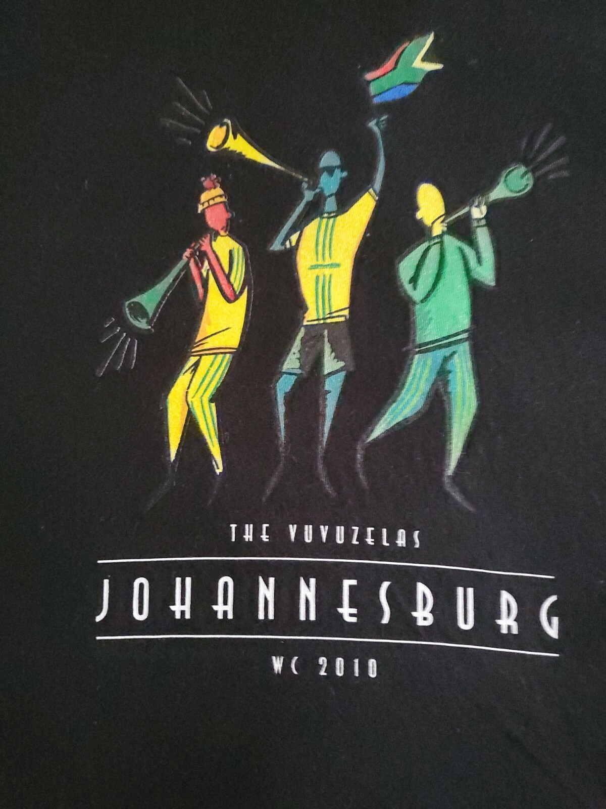 JOHANNESBURG 2010 World Cup: ART OF FOOTBALL Black Tshirt SZ Large