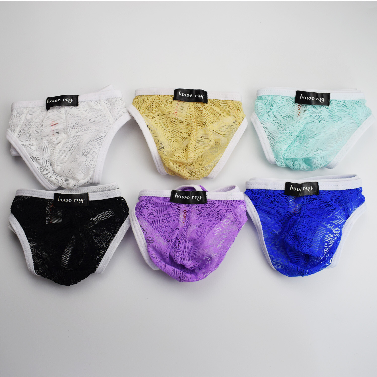 Mens Sexy T Back Panties Lace See Through Thongs Breathable Gay Party Briefs