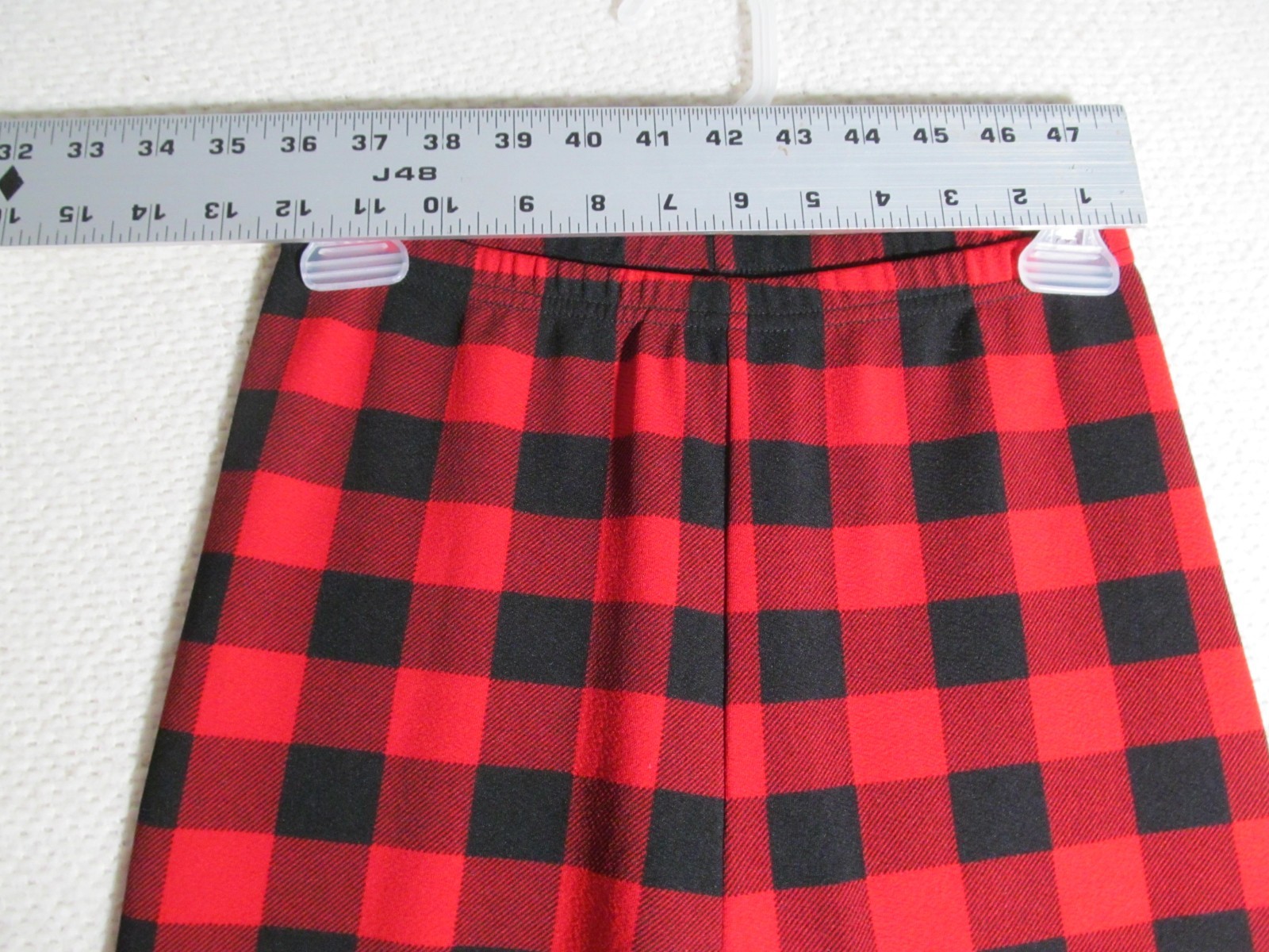 SHEIN Womens Junior XS Buffalo Plaid Red Black Checkered Cotton Lounge Pant