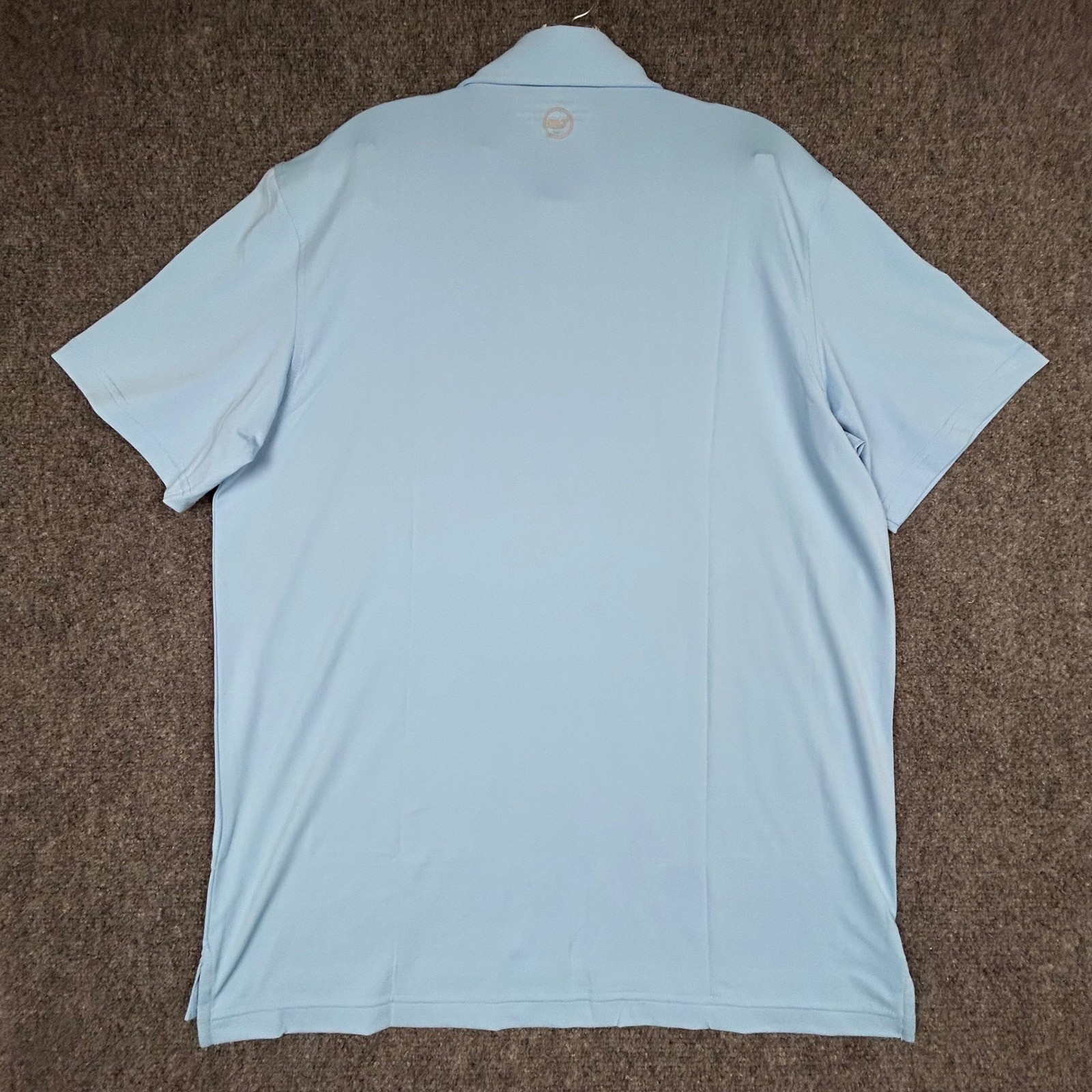 Vineyard Vines Sankaty Polo Mens L Jake Blue On The Go Stretch Performance Shirt