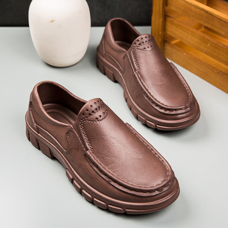 New Men Chef Shoes Kitchen Non-slip Safety Shoes Oil-proof Slip-On Work Shoes US