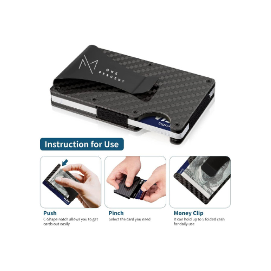 Men’s RFID Blocking Slim Money Clip Wallet Card ID Holder Thin Minimalist Gift