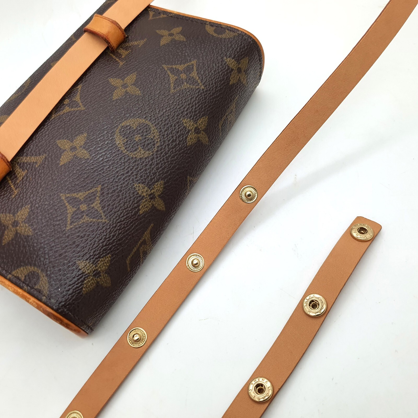 Dressupyourpurse Vachetta Replacement Belt Button Strap For Florentine Pouch bag