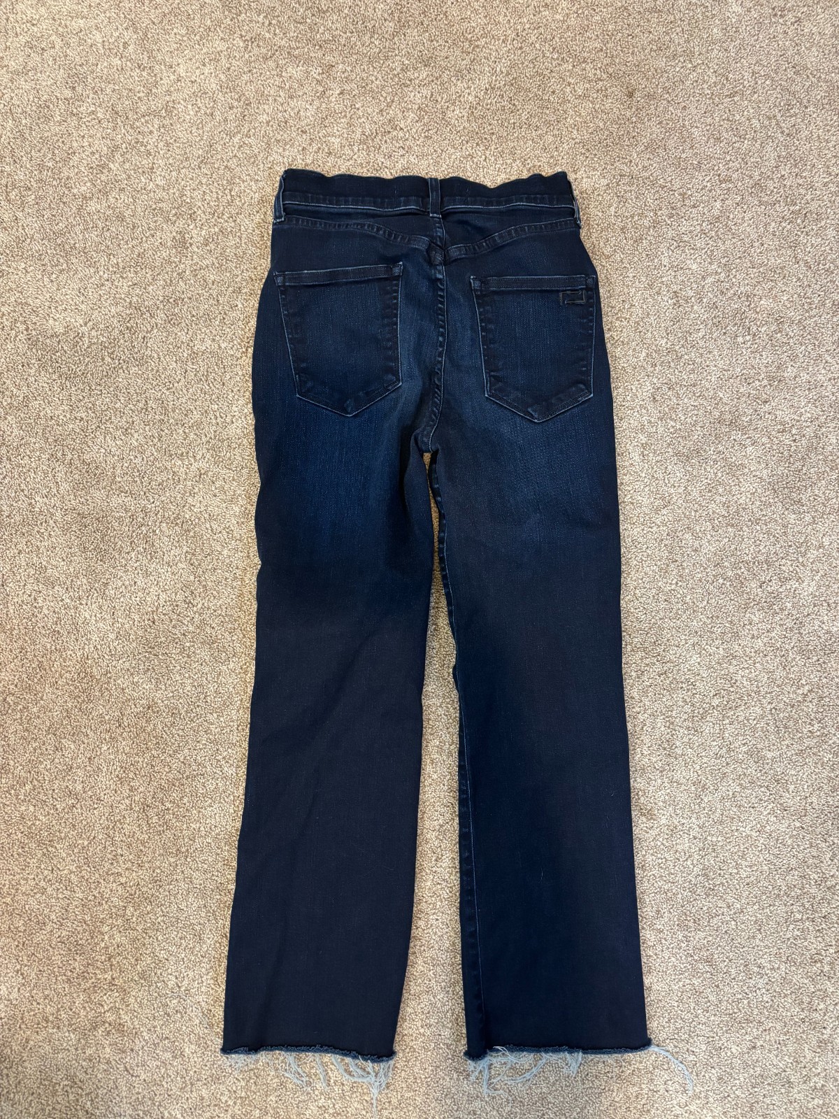 AYR Jeans Bomb Pop woman 27, dark blue, cropped, stretch, raw hem, mid rise