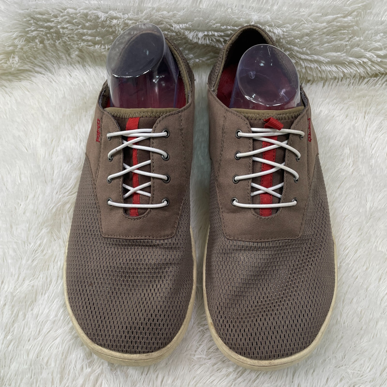 OluKai Nohea Moku Shoes Mens Sz 11.5 Brown Mesh Boat Casual Sneakers 10283-RK13