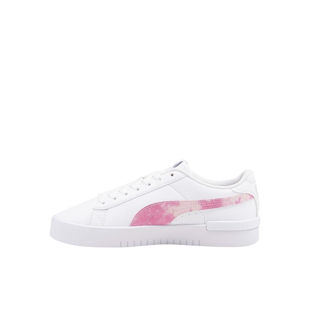 PUMA Jada Bleach Lace Up Youth Girls White Sneakers Casual Shoes 384882-01