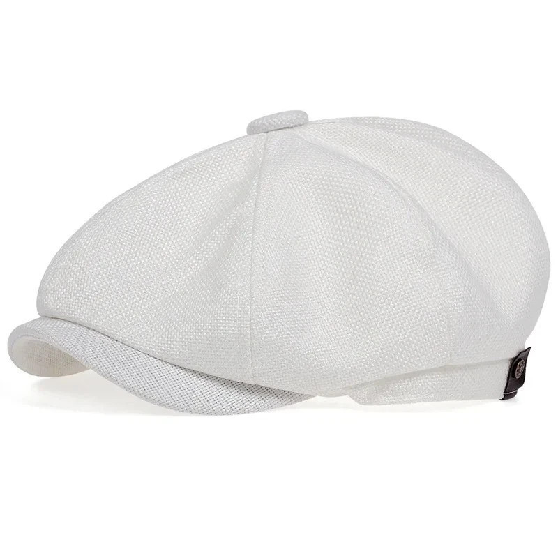 Newsboy Hat Flat Cap Driver Herringbone Tweed Plain Wool Baker Boy Classic Golf