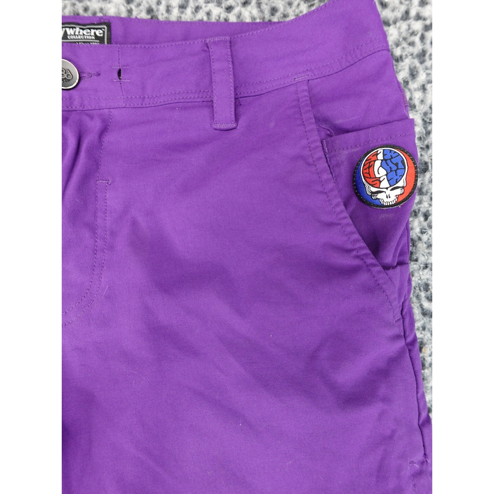 Everywhere Collection Technical Pants Mens 32×32 Purple Grateful Dead Patch
