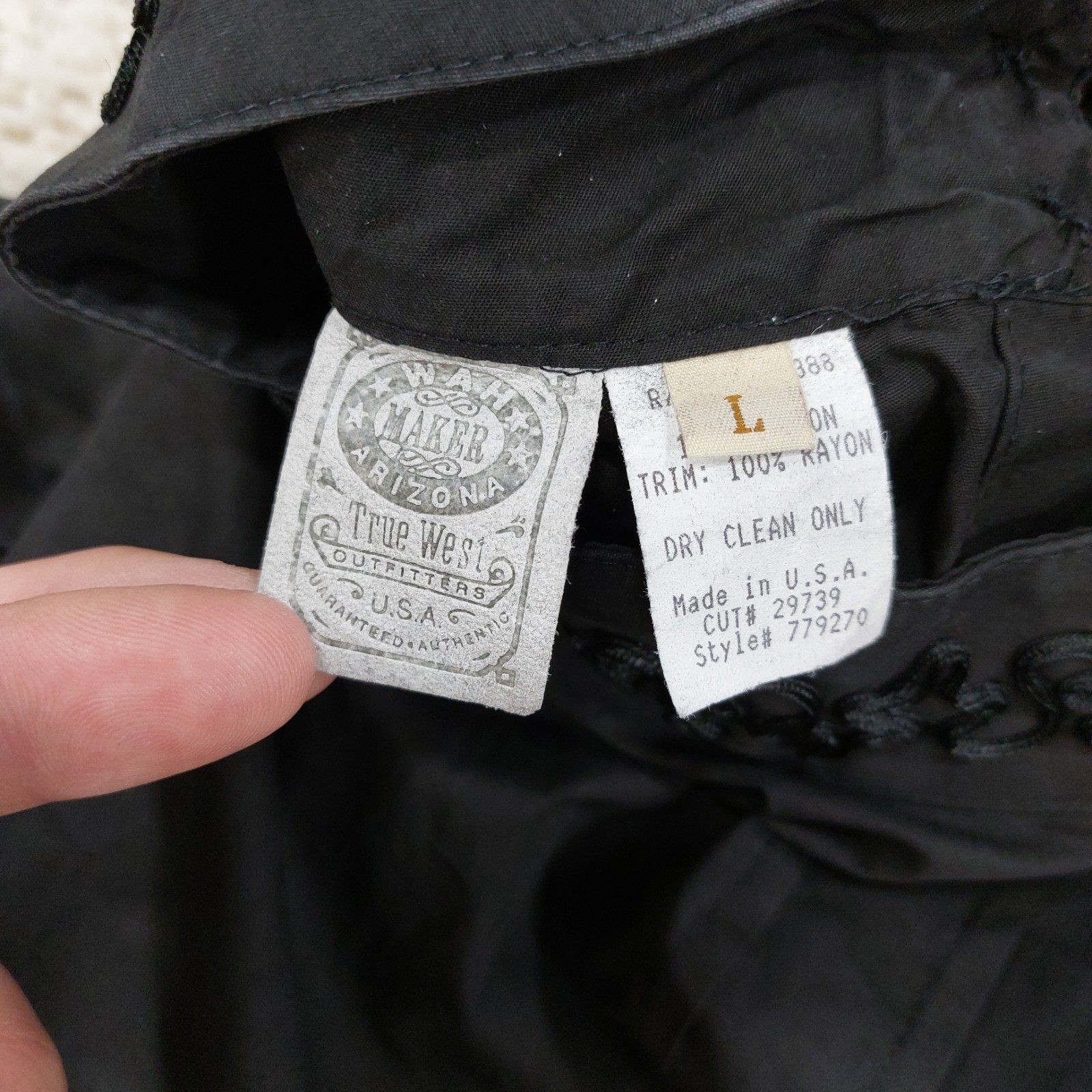 Wah Maker Black Blouse Womens Large, Edwardian, Victorian, Pioneer, Steampunk