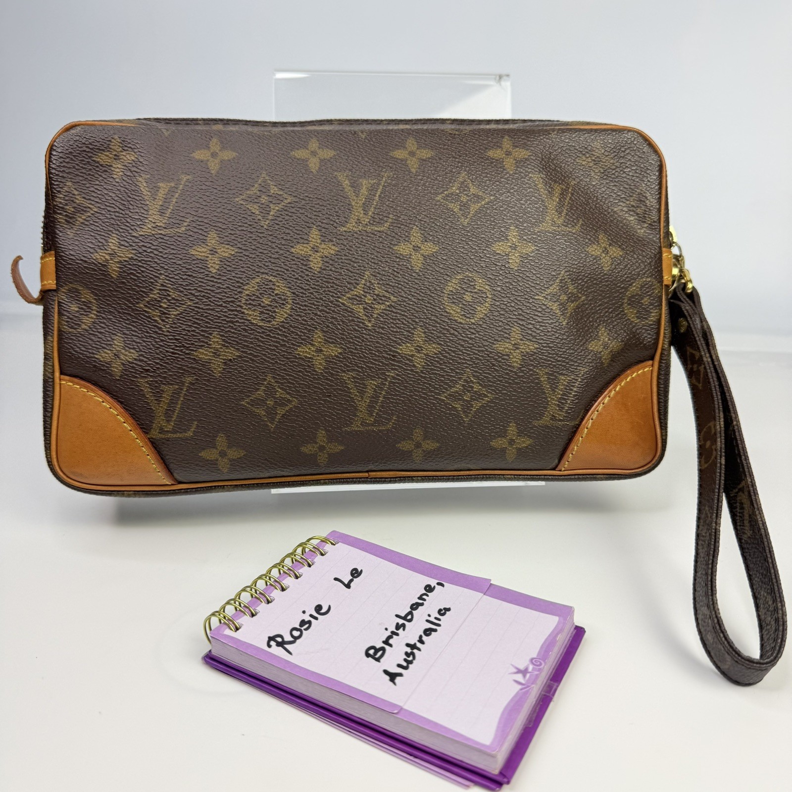 LOUIS VUITTON Marly Dragonne GM Handbag/Clutch Vintage Monogram Authentic