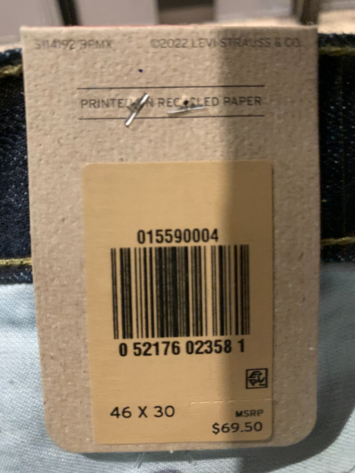 Levi’s 559 Relaxed Straight Fit Jeans Blue Big & Tall Sizes NWT RT$69.50 0004