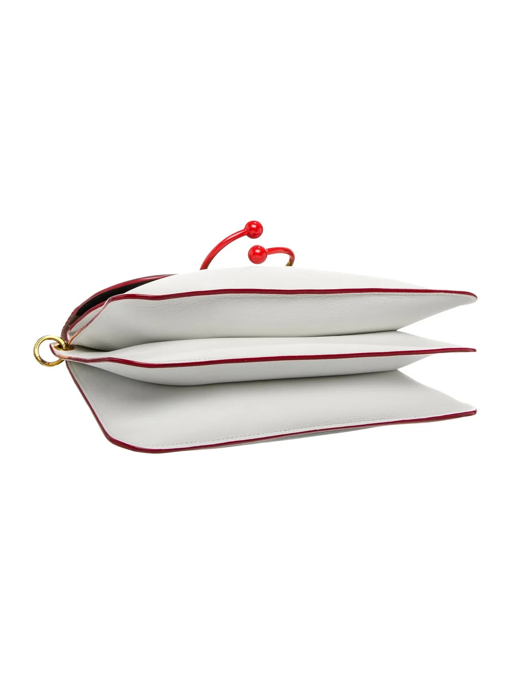 JW Anderson Medium Pierce Bag – Tri-Color Black, White & Red Leather Bag