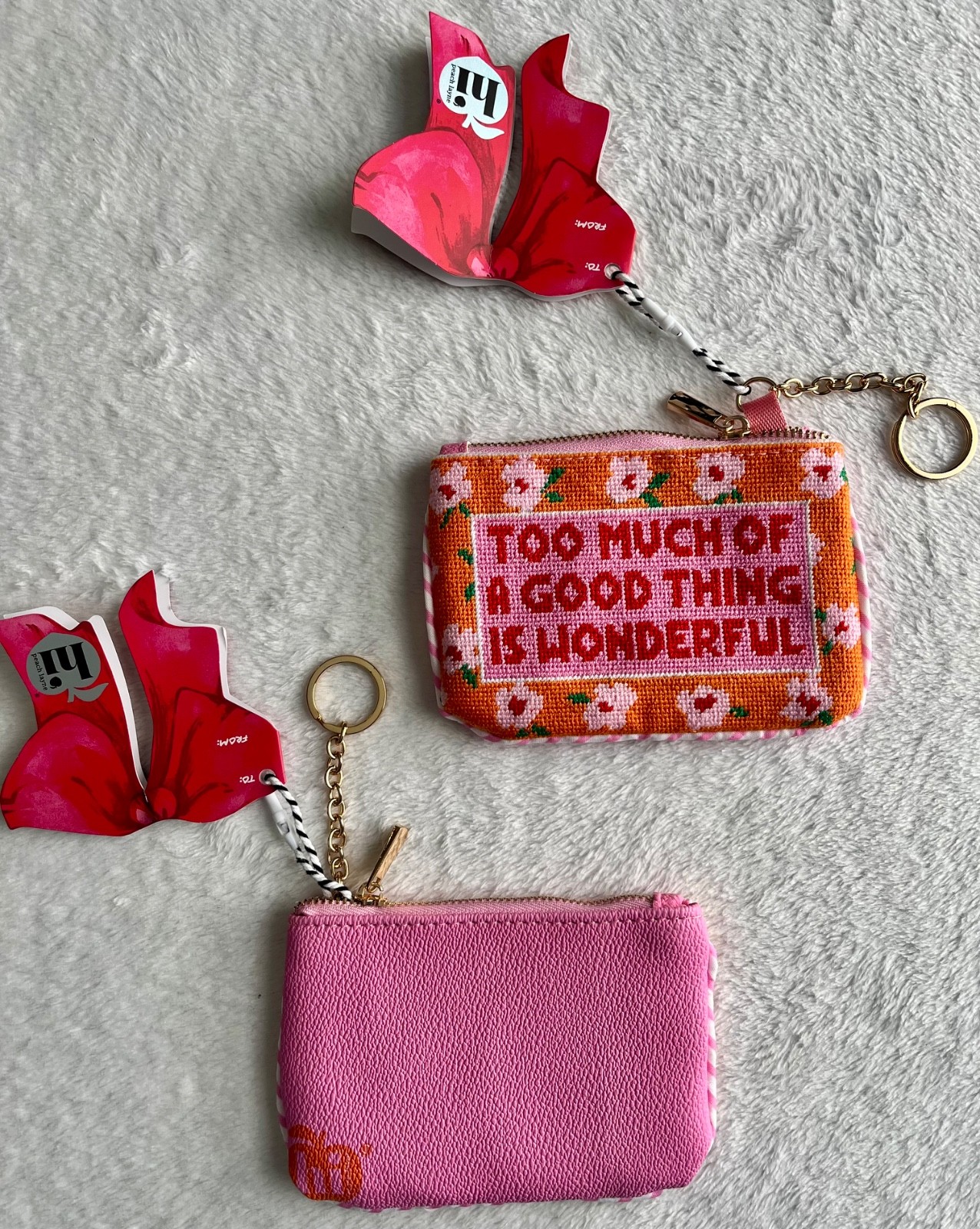 hi peach layne mothers day coin purse Id keys bag woman’s kids wallet